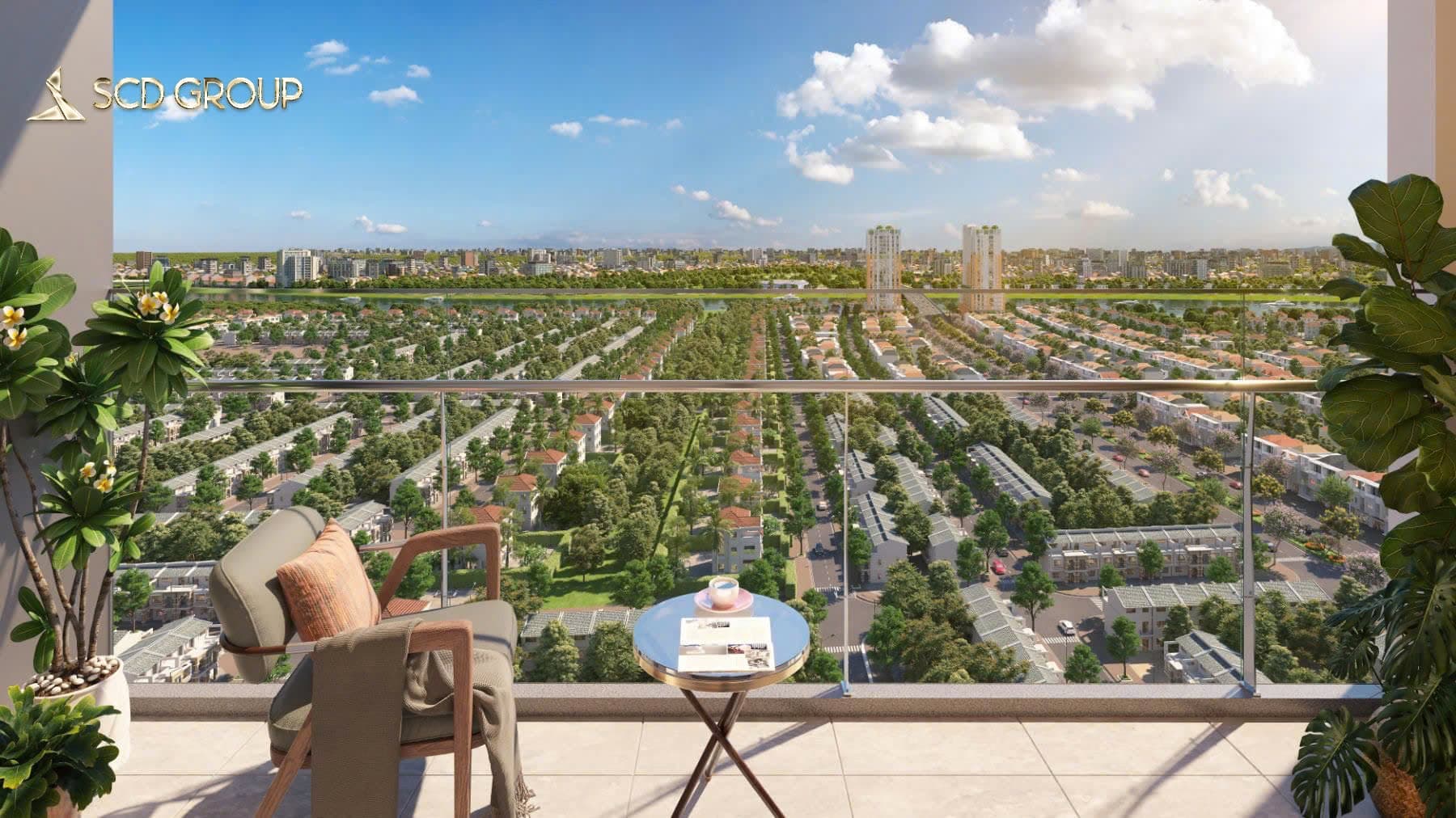 Không gian sống đẳng cấp tại căn hộ Penthouse Duplex. Ảnh: Sun Property.