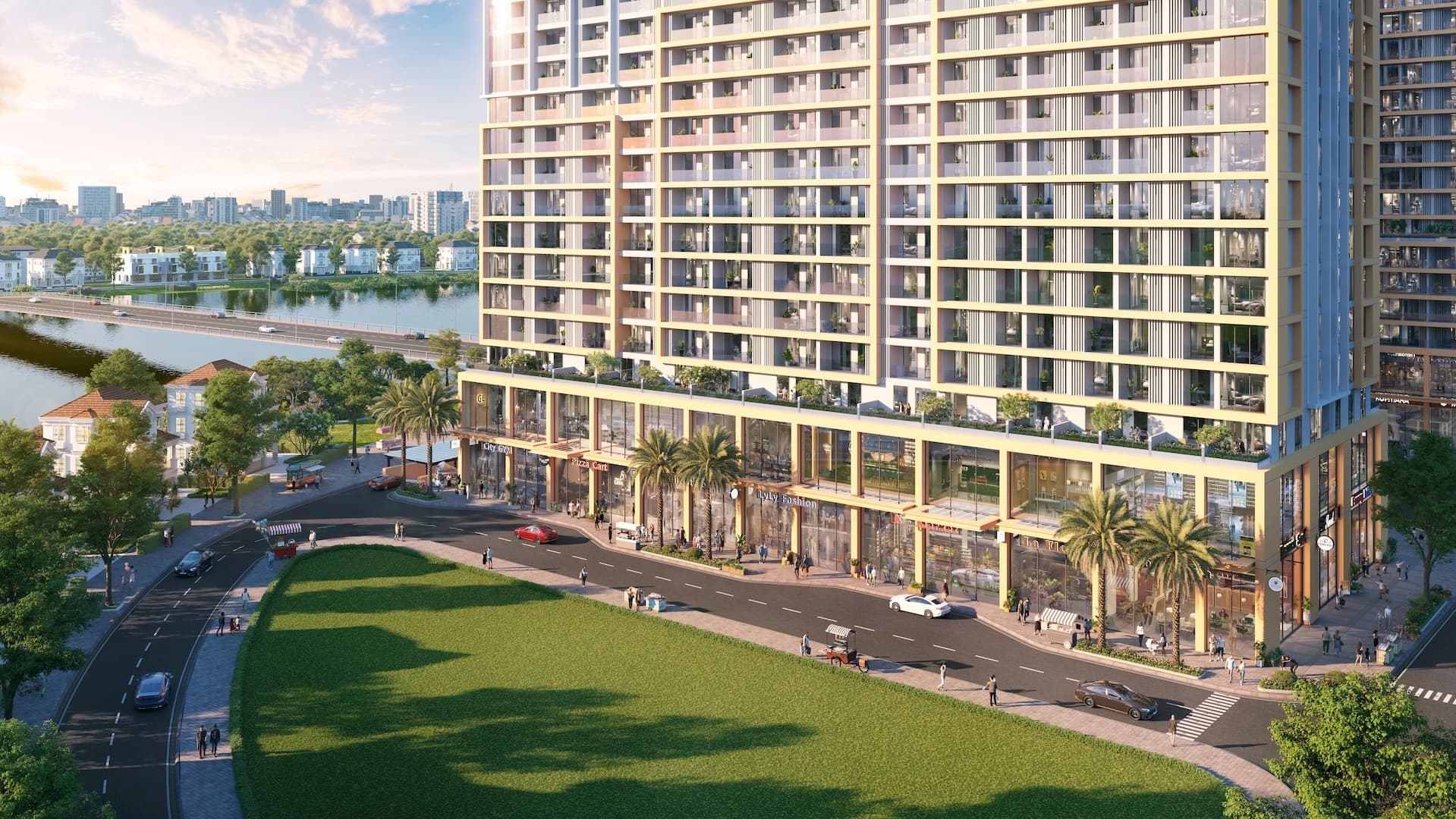 Shophouse khối đế Nam Hòa Xuân – Tiềm năng khai thác thương mại dài hạn.
